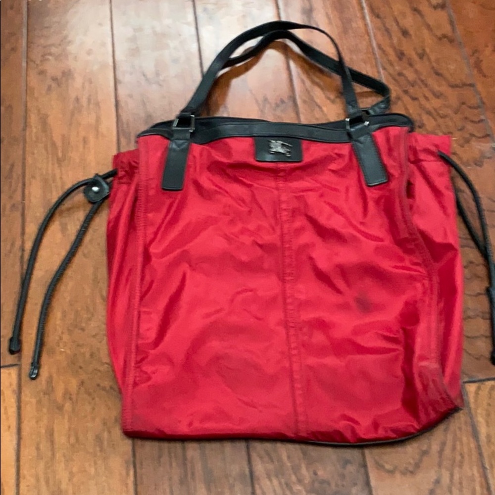 Nylon red Burberry bag